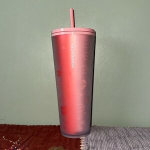 Rare Starbucks 2021 Valentines Tumbler - Frosted Ombré Lips.